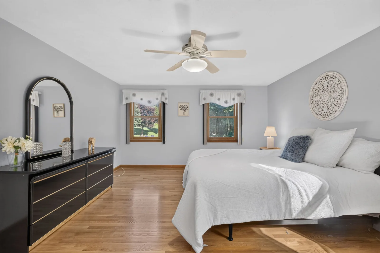 Primary bedroom in a colonial home in North Reading, MA